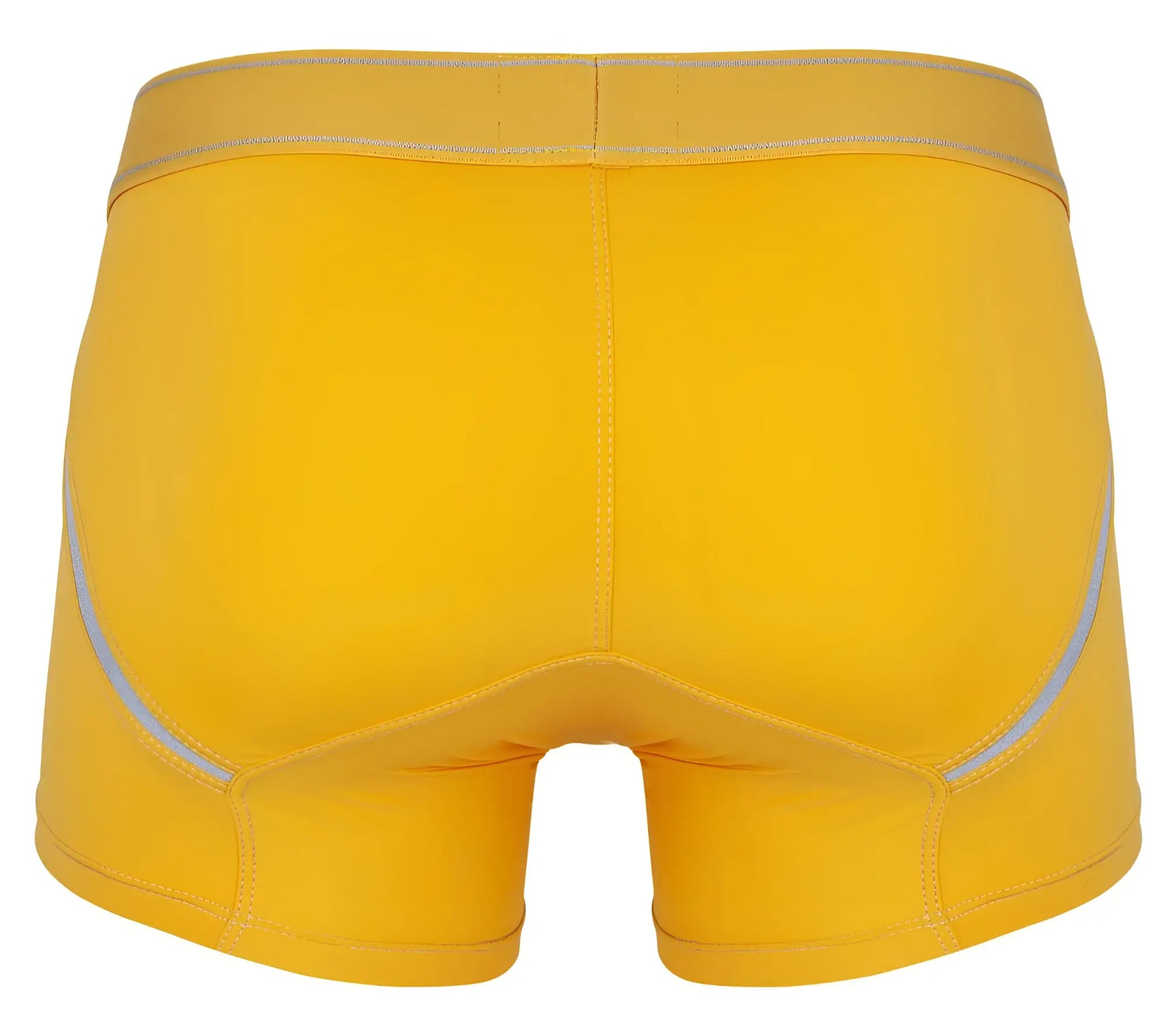 Clever 1658 imagination boxer briefs in bright yellow with silver reflective stripes on waistband and sides