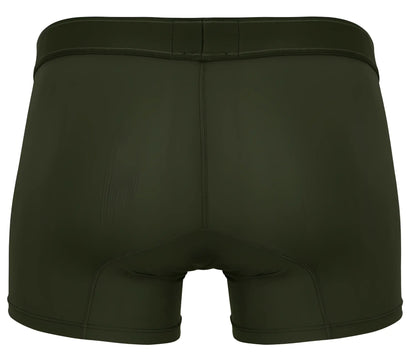 Dark olive green clever 1668 britannica trunks briefs with smooth seamless fabric and reinforced waistband stitching