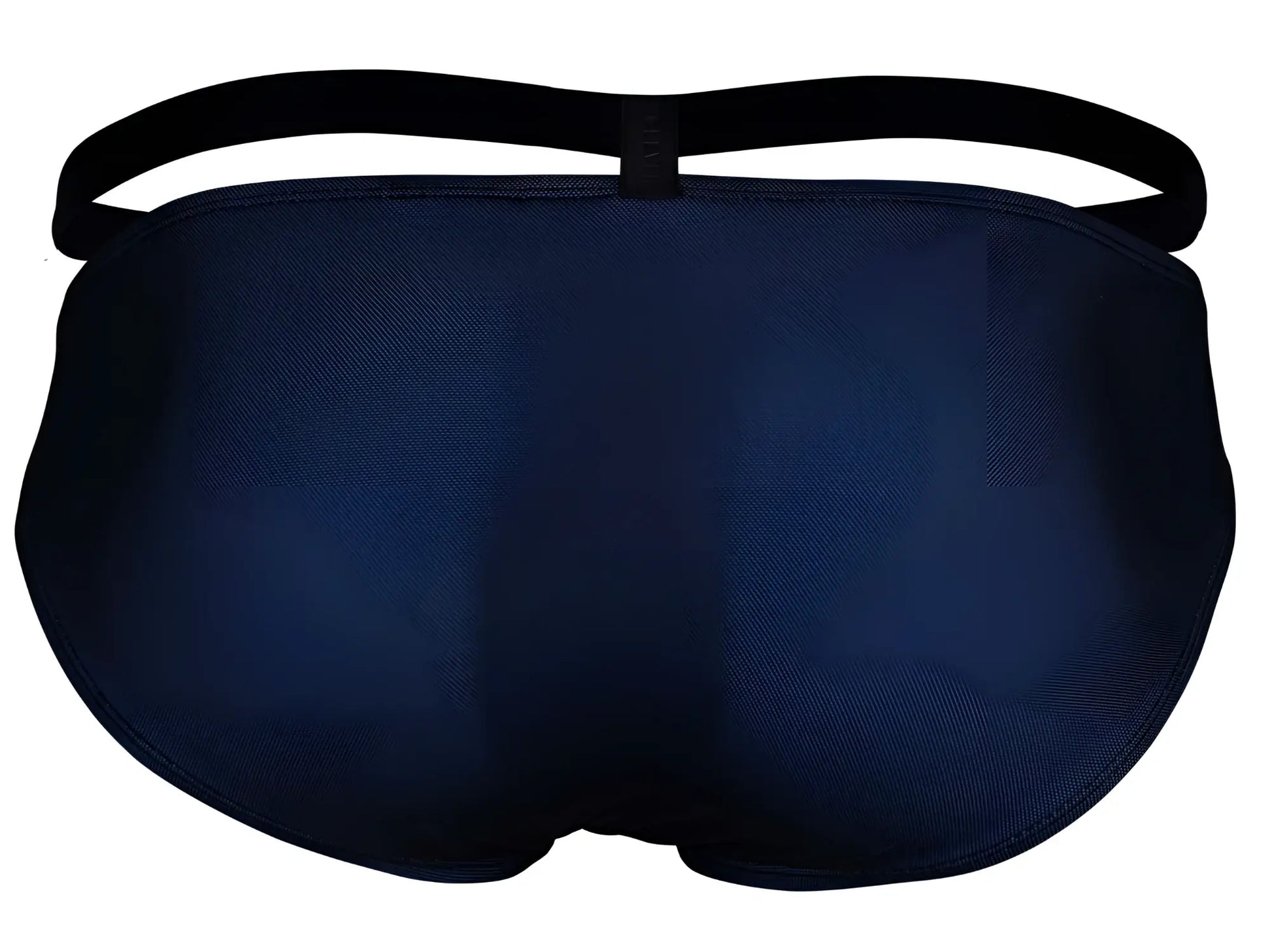 Dark blue textured fabric briefs with black elastic waistband for Clever 1675 Eroticism Bikini in blue color