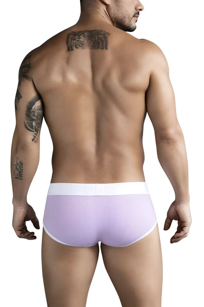 Lavender ribbed briefs with white elastic waistband from clever 1733 colors briefs lilac collection