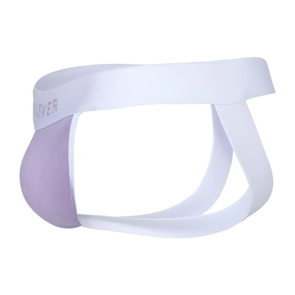 White and lavender mesh briefs with a sleek modern design from clever 1734 colors jockstrap color lilac collection