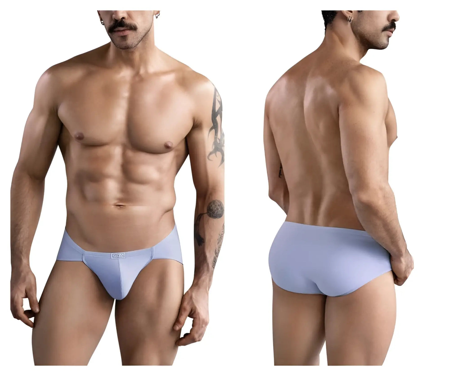 Light blue clever 1744 spring mens briefs with a subtle logo on the front made from soft breathable fabric