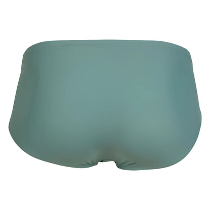 A sleek solid teal brief with smooth form-fitting fabric and clean stitching from Clever 1744 spring briefs green