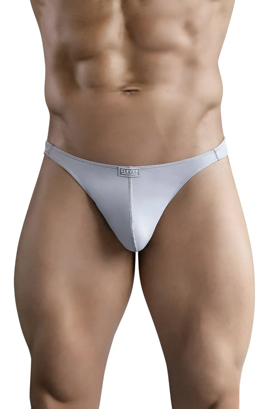 Light gray clever 1745 optimo seamless fabric briefs with a subtle brand tag at the waistband