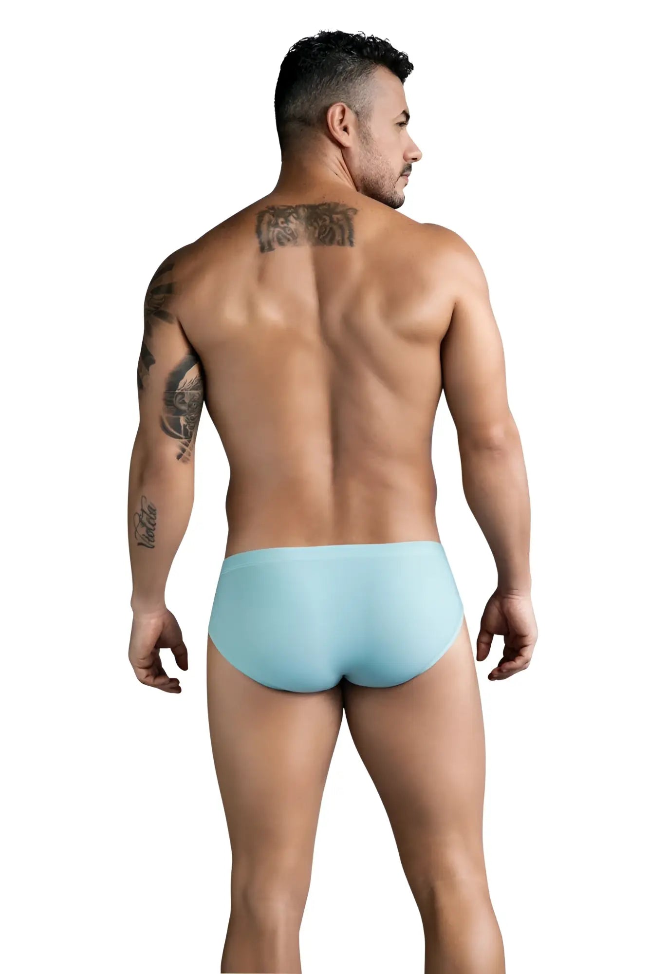 Light blue clever 1746 pastel briefs with soft fabric shown from the back for comfortable everyday wear