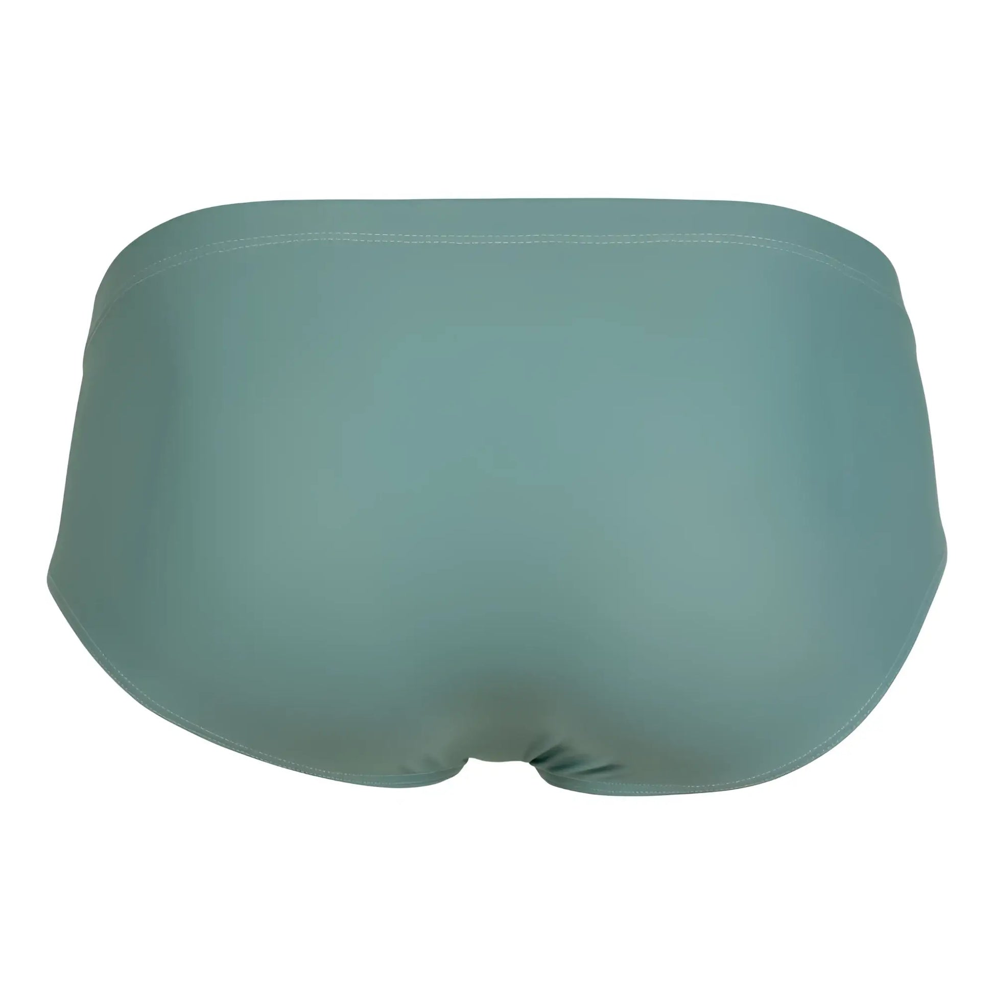 A sleek solid teal brief with smooth fabric and minimalist design from clever 1746 pastel briefs color green