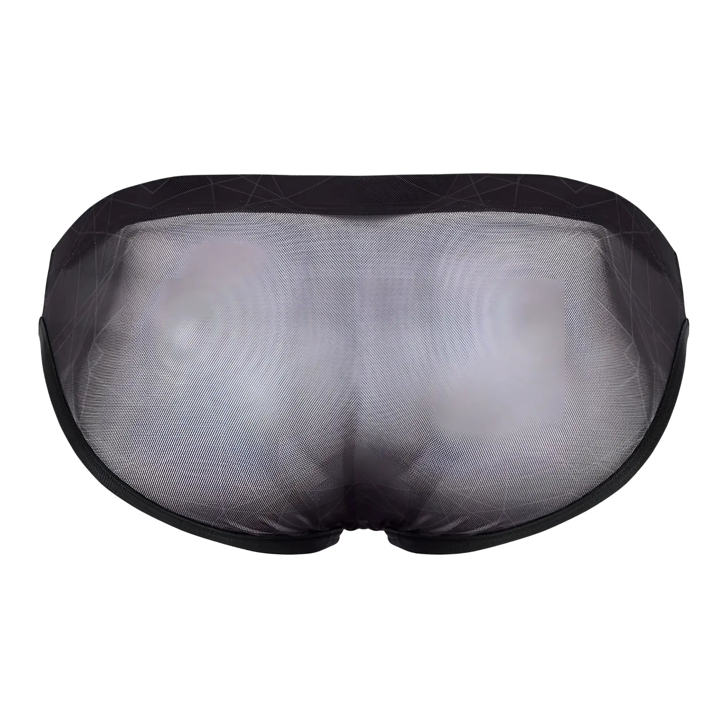 Black mesh briefs clever 1747 geometric bikini featuring a subtle geometric pattern on the waistband