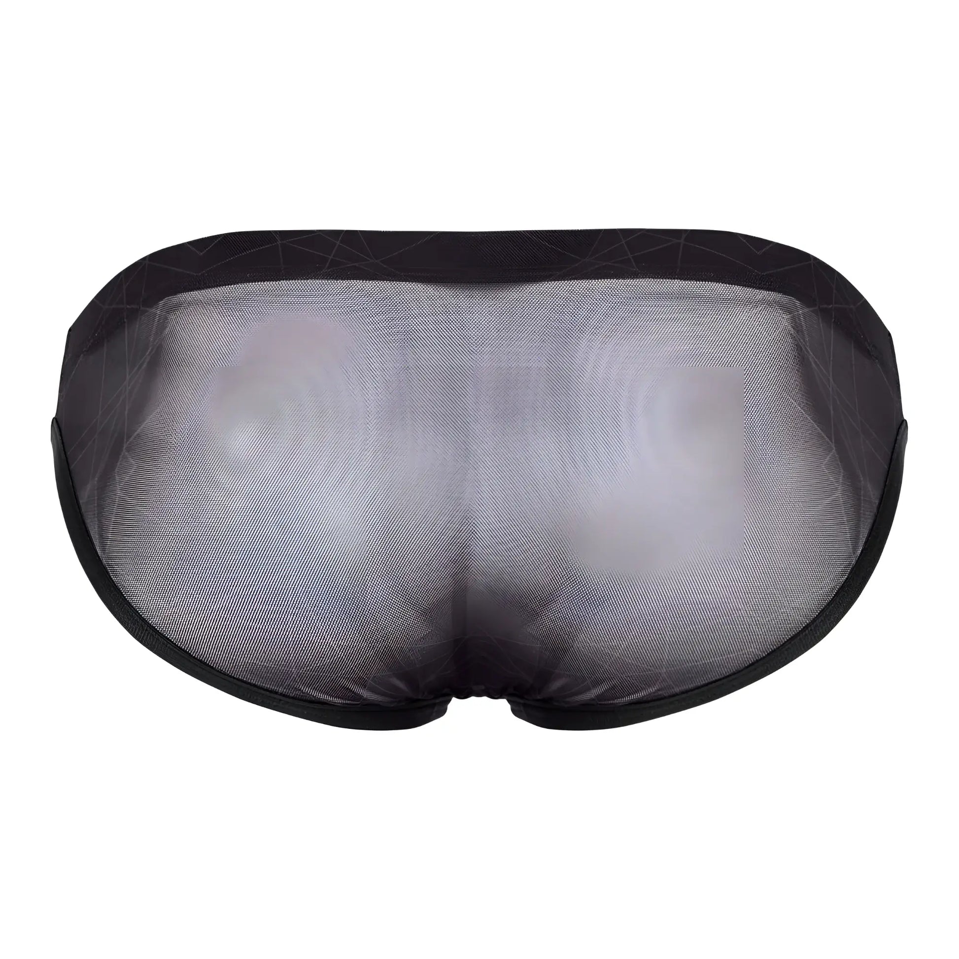 Black mesh briefs clever 1747 geometric bikini featuring a subtle geometric pattern on the waistband