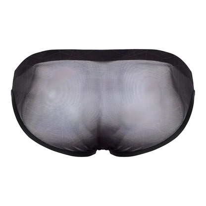 Black mesh briefs clever 1747 geometric bikini featuring a subtle geometric pattern on the waistband