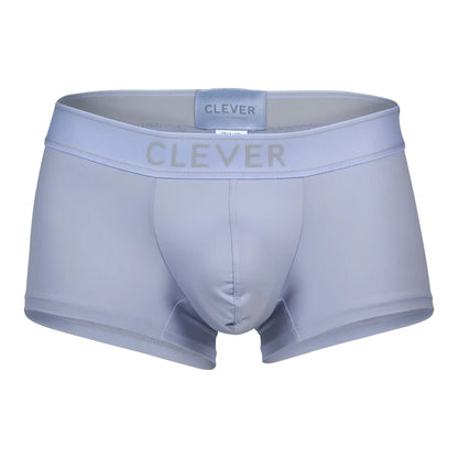 Light gray clever 1751 craftiness men’s briefs with subtle textured waistband and brand logo in blue color