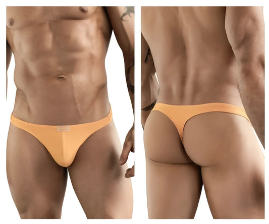 Orange clever 1773 cactus thong briefs with smooth seamless design and small brand tag at the front