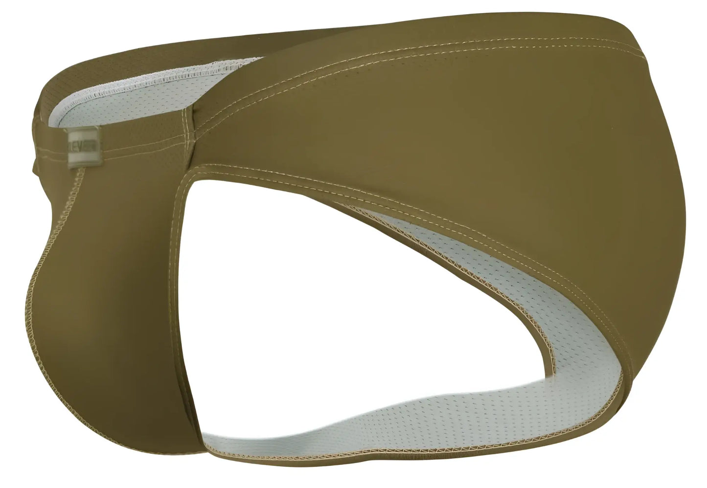 Olive green clever 1775 optimo briefs with white mesh lining and stitched seams for comfortable support
