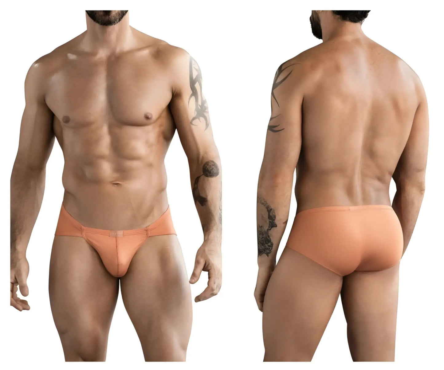Clever 1775 Optimo briefs in ochre orange with smooth, form-fitting design for athletic performance