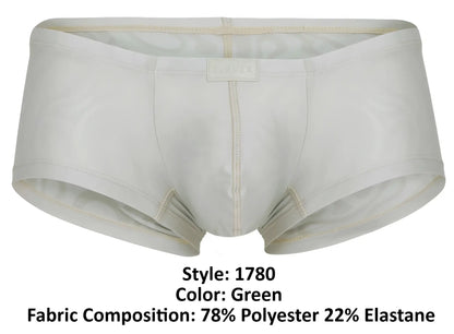 Clever 1780 maya trunks beige white briefs with subtle green tint made of 78 polyester 22 elastane fabric