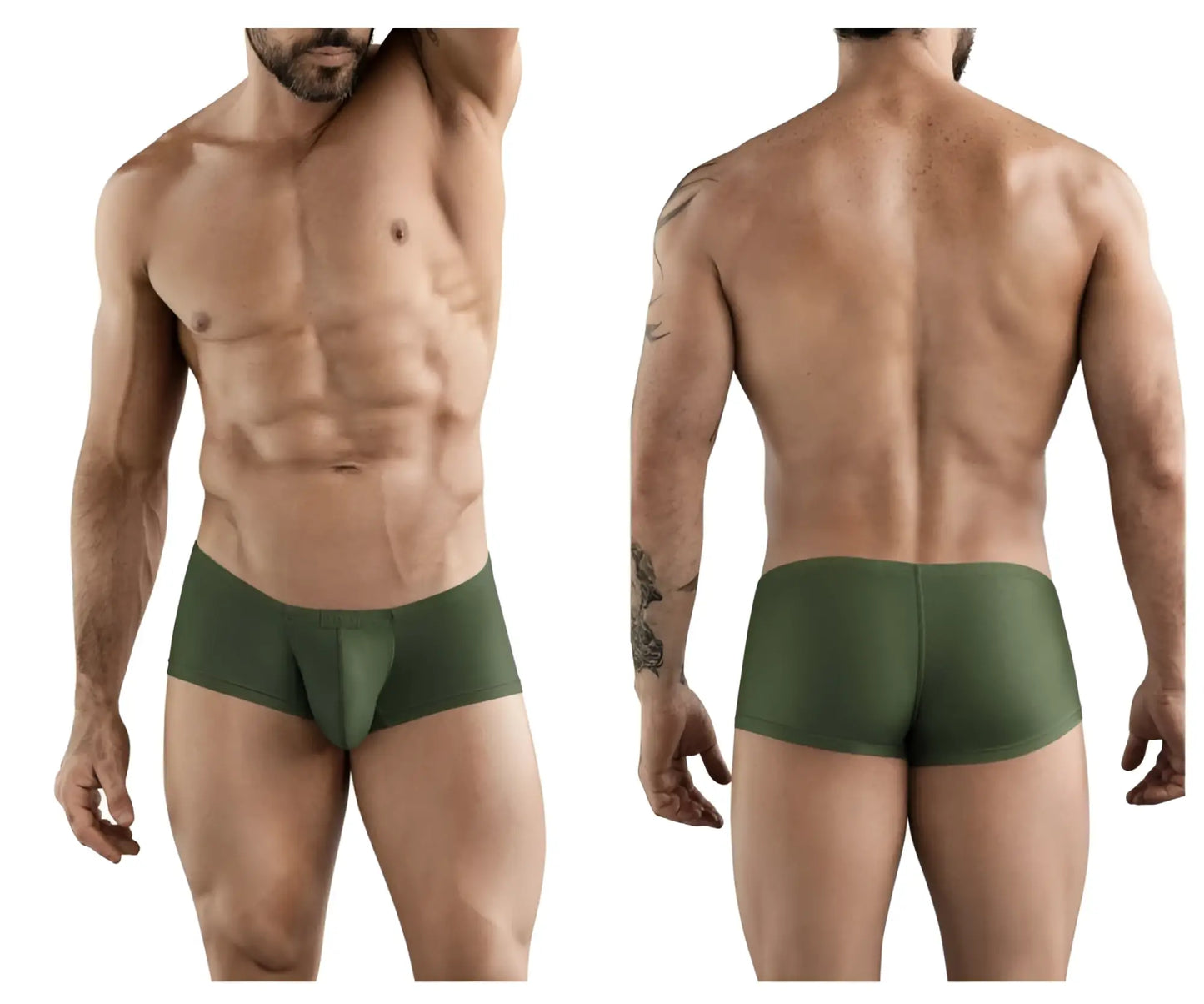 Olive green clever 1780 maya trunks men’s briefs with smooth form-fitting design for comfortable wear