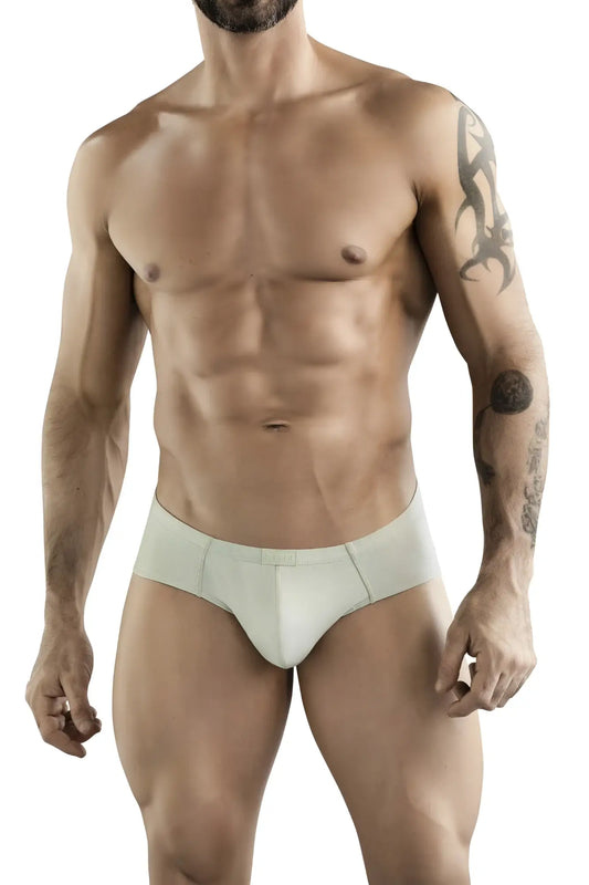 Clever 1781 Maya briefs in beige with light green smooth form-fitting athletic design for comfortable wear
