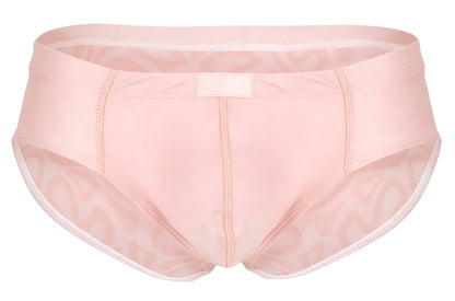 Clever 1781 maya briefs in soft pink sheer mesh with subtle pattern and elastic waistband for comfortable wear