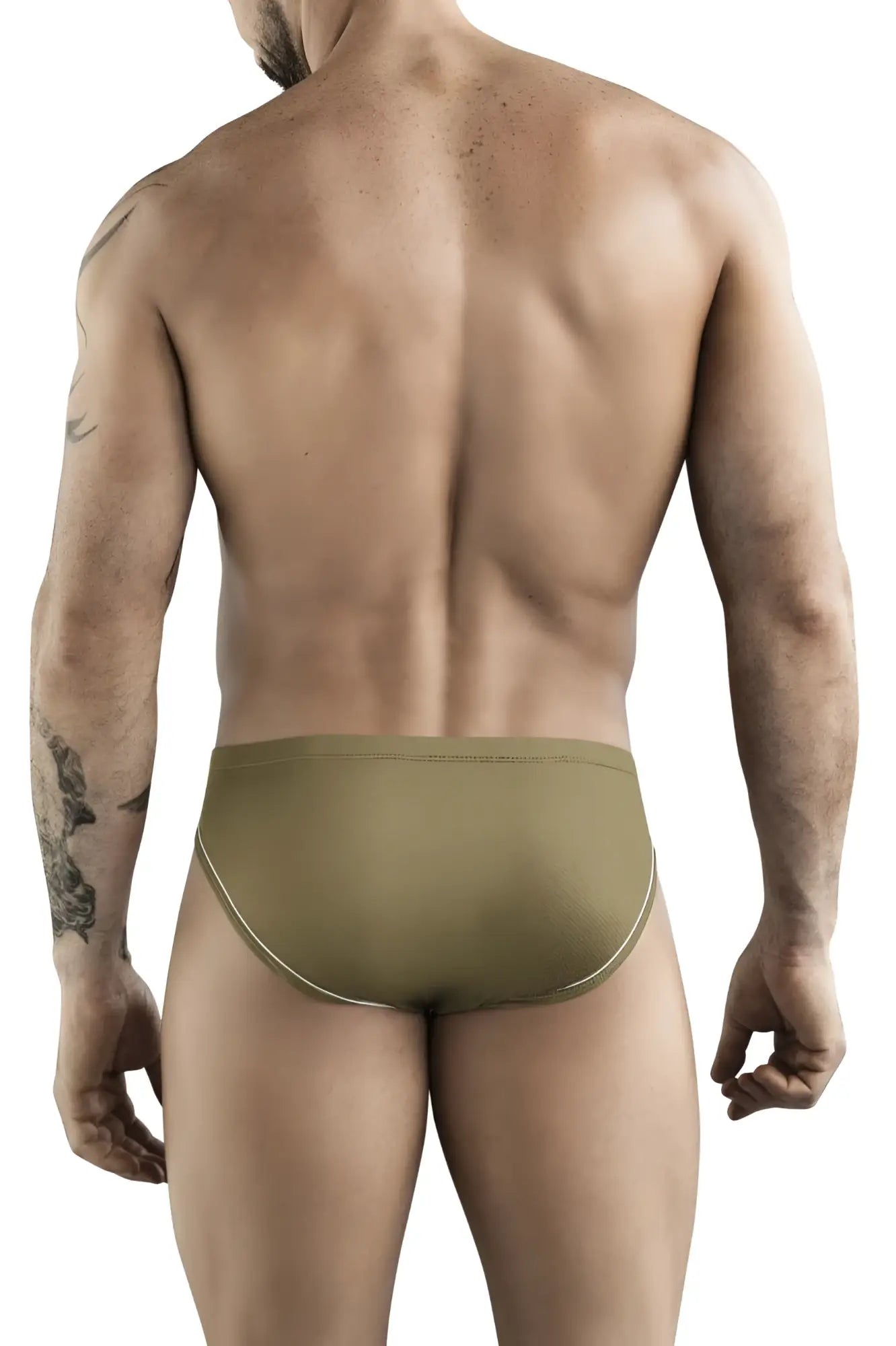 Clever 1782 Argovia olive green men’s briefs with light trim detail offering comfortable daily wear