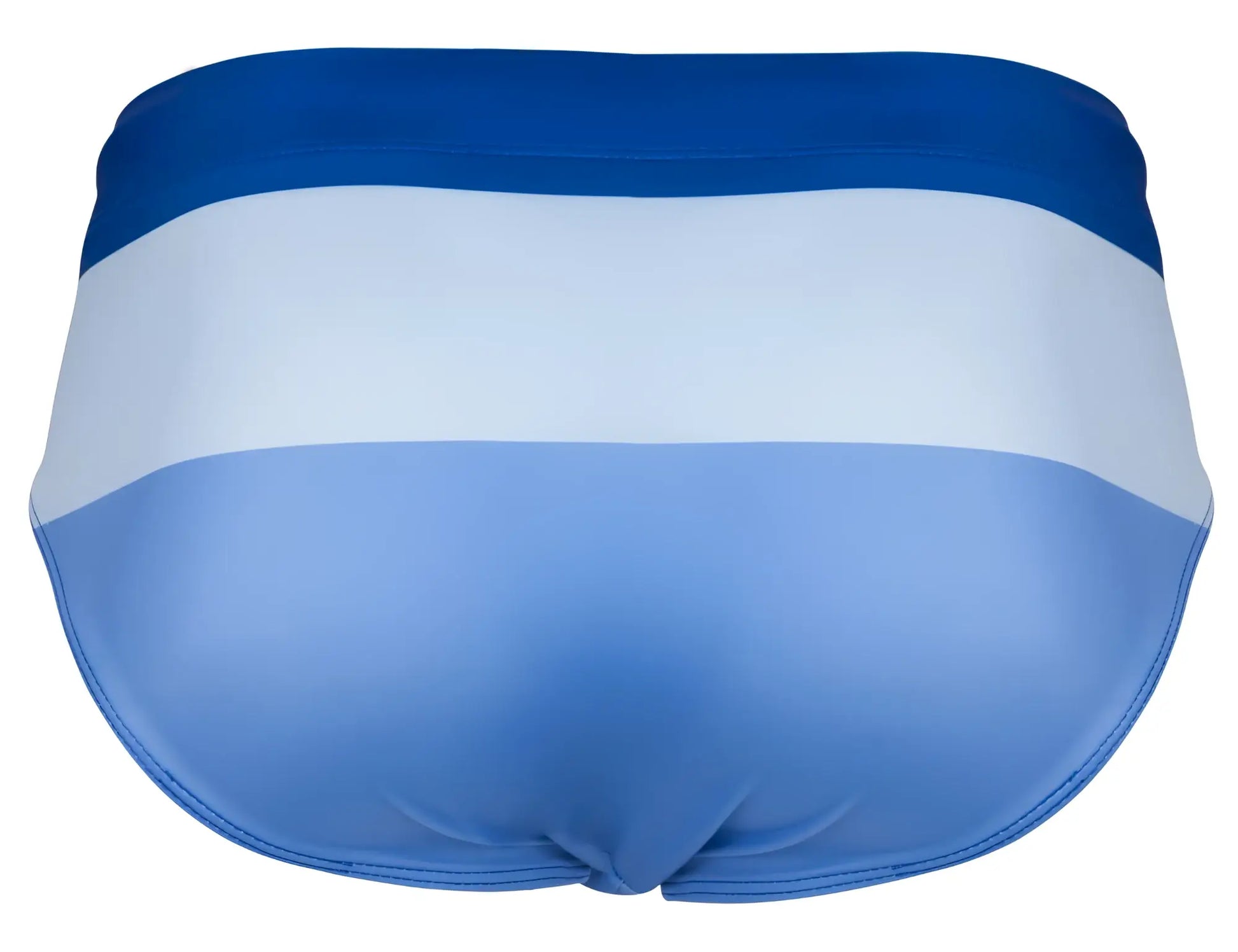 Clever 1802 Wave swim briefs in blue with white stripes and smooth stretchy fabric for comfortable swimming