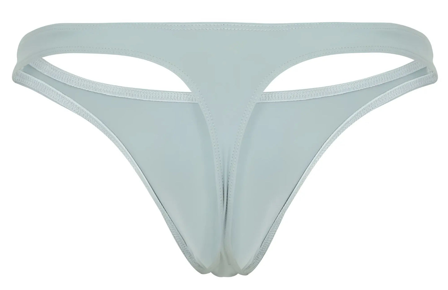 Light blue seamless thong with thin waistband and cutout design made of smooth stretch fabric by Clever 1830