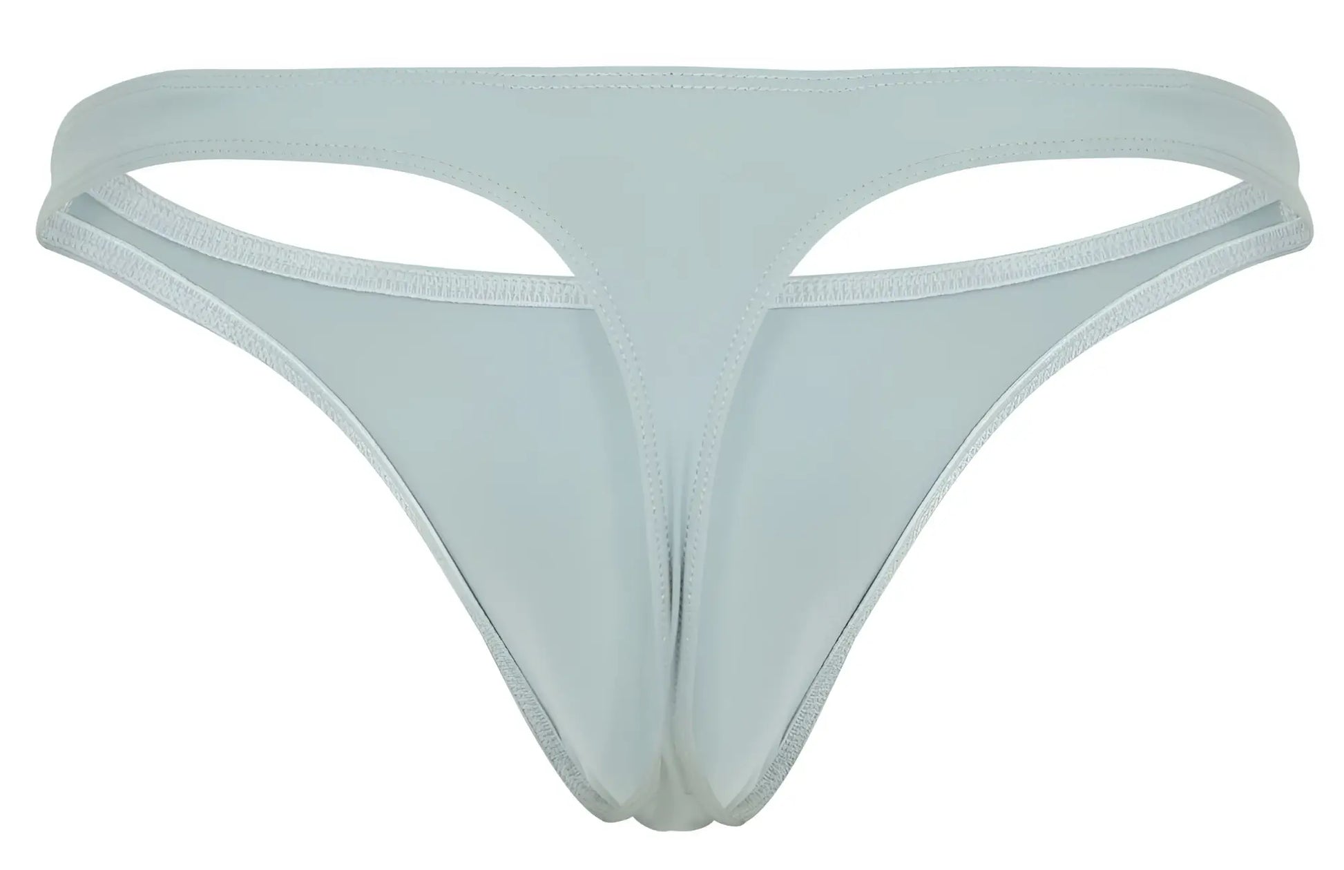 Light blue seamless thong with thin waistband and cutout design made of smooth stretch fabric by Clever 1830