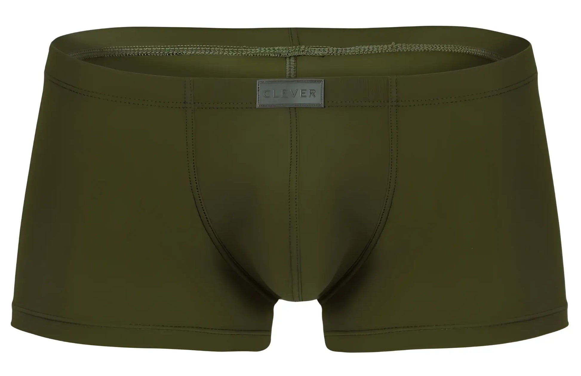 Olive green clever 1842 buenavista trunks men’s boxer briefs with sleek form-fitting design and subtle clever label