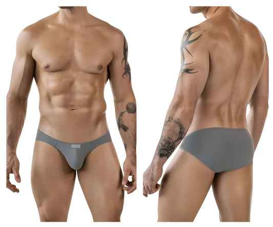Gray clever 1843 buenavista bikini briefs with a smooth form-fitting design ideal for athletic use