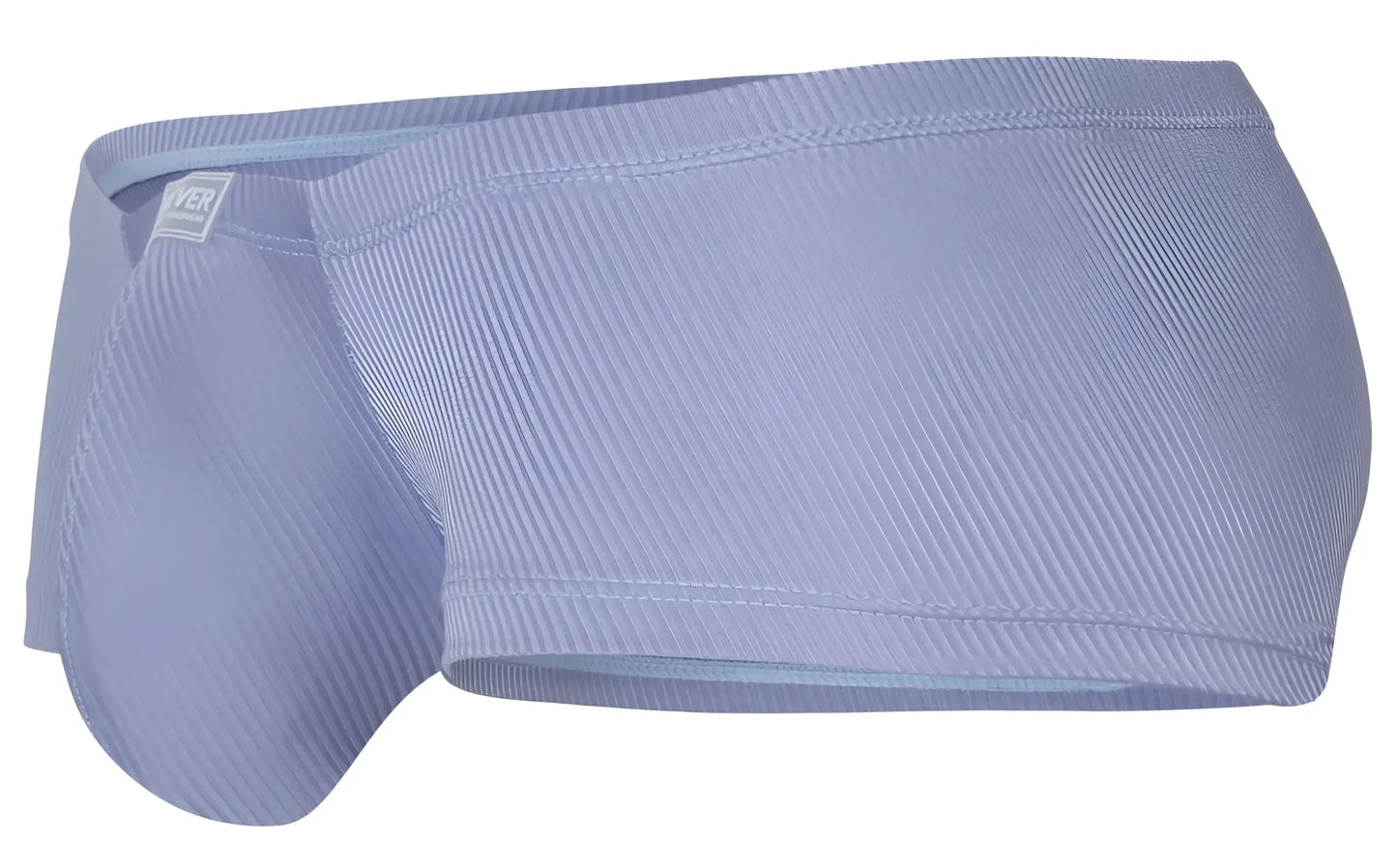 Light blue ribbed cotton Clever 1844 Aura trunks with subtle texture and small brand tag on the waistband