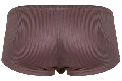 Brown ribbed cotton briefs clever 1844 aura trunks with smooth shiny finish and neatly stitched seams
