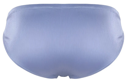 Light blue ribbed fabric briefs clever 1845 aura bikini color blue front view comfortable everyday wear