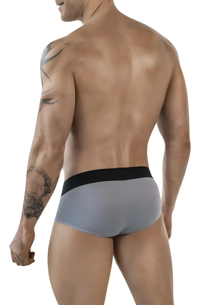 Gray clever 1862 oneal briefs with a textured fabric and black elastic waistband for comfortable everyday wear