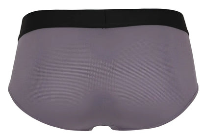Gray textured briefs with black elastic waistband from clever 1862 oneal briefs in lilac color