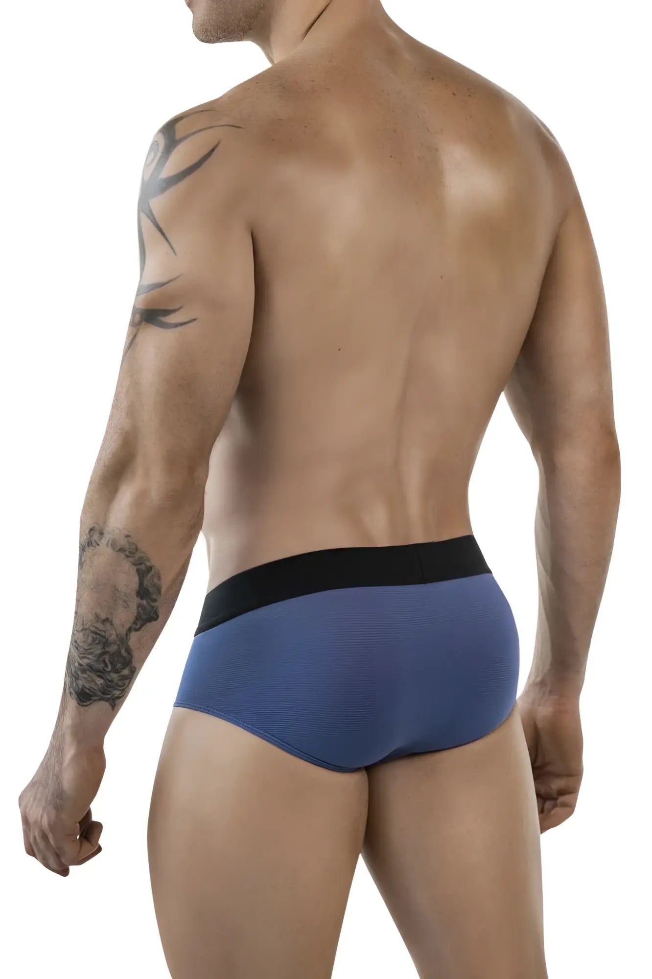 Clever 1862 oneal briefs in petrol blue with textured fabric and black elastic waistband for comfortable fit