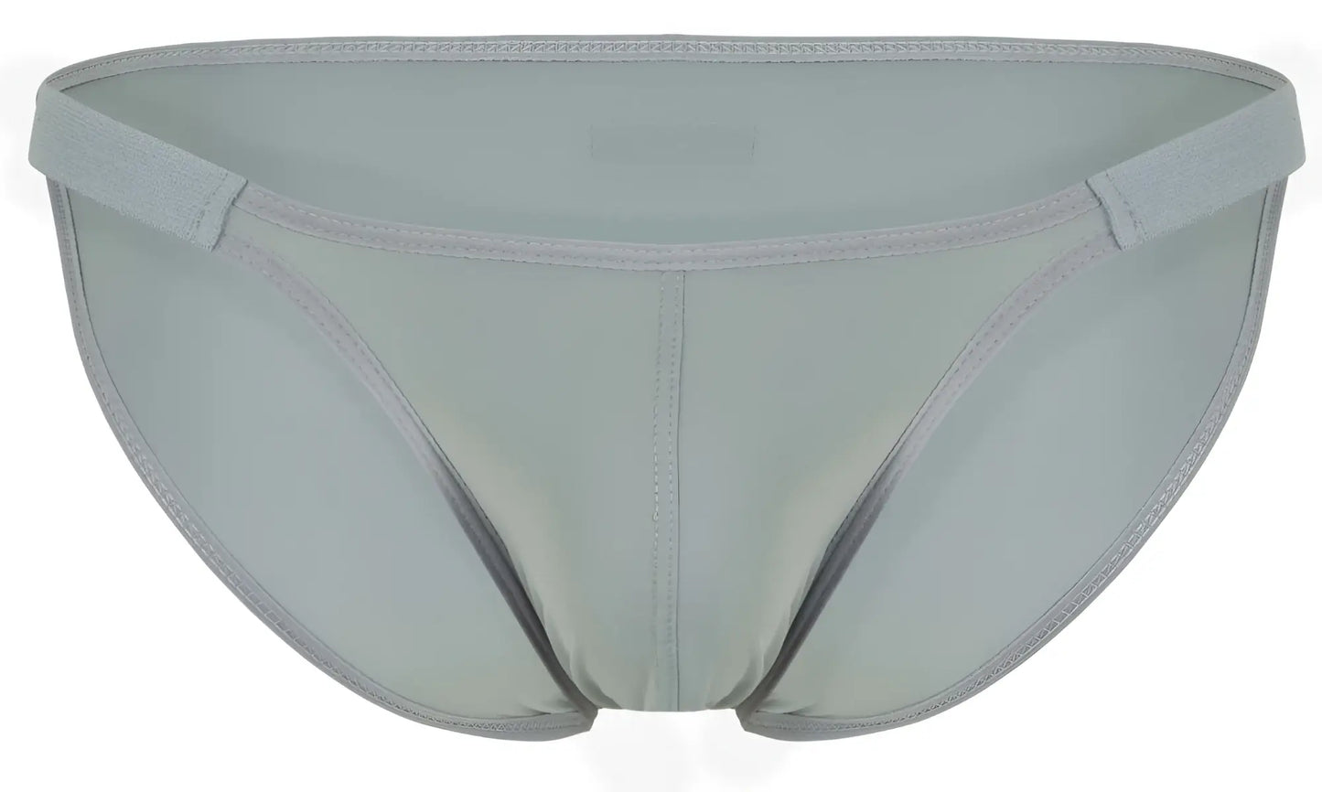 Light gray clever 1865 oomph bikini briefs with smooth stretchy fabric and subtle edge stitching front side visible