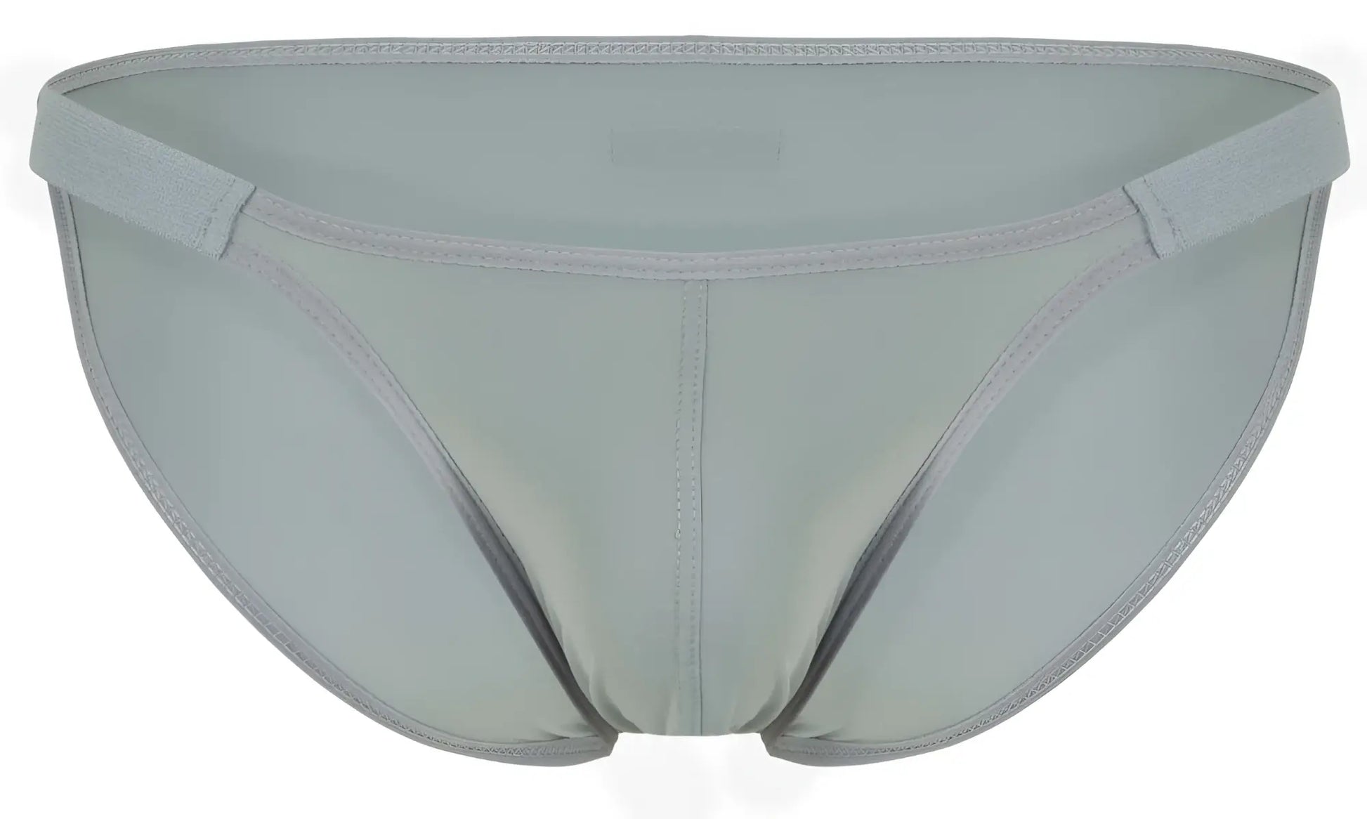 Light gray clever 1865 oomph bikini briefs with smooth stretchy fabric and subtle edge stitching front side visible