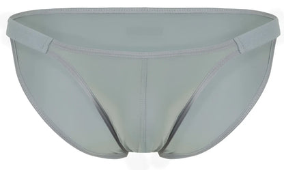 Light gray clever 1865 oomph bikini briefs with smooth stretchy fabric and subtle edge stitching front side visible