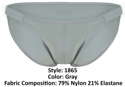 Clever 1865 oomph bikini gray briefs made of 79 nylon and 21 elastane with smooth form fitting design and subtle stitching