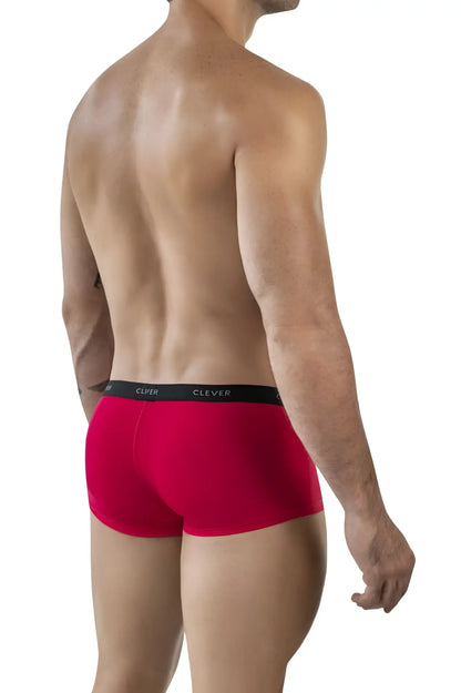Red clever 1866 Tokio trunks briefs with a black waistband made from soft breathable fabric for daily comfort