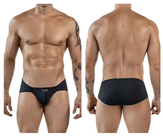 Black briefs clever 1870 audaz bikini dark gray with sleek form fitting design and subtle brand tag on waistband