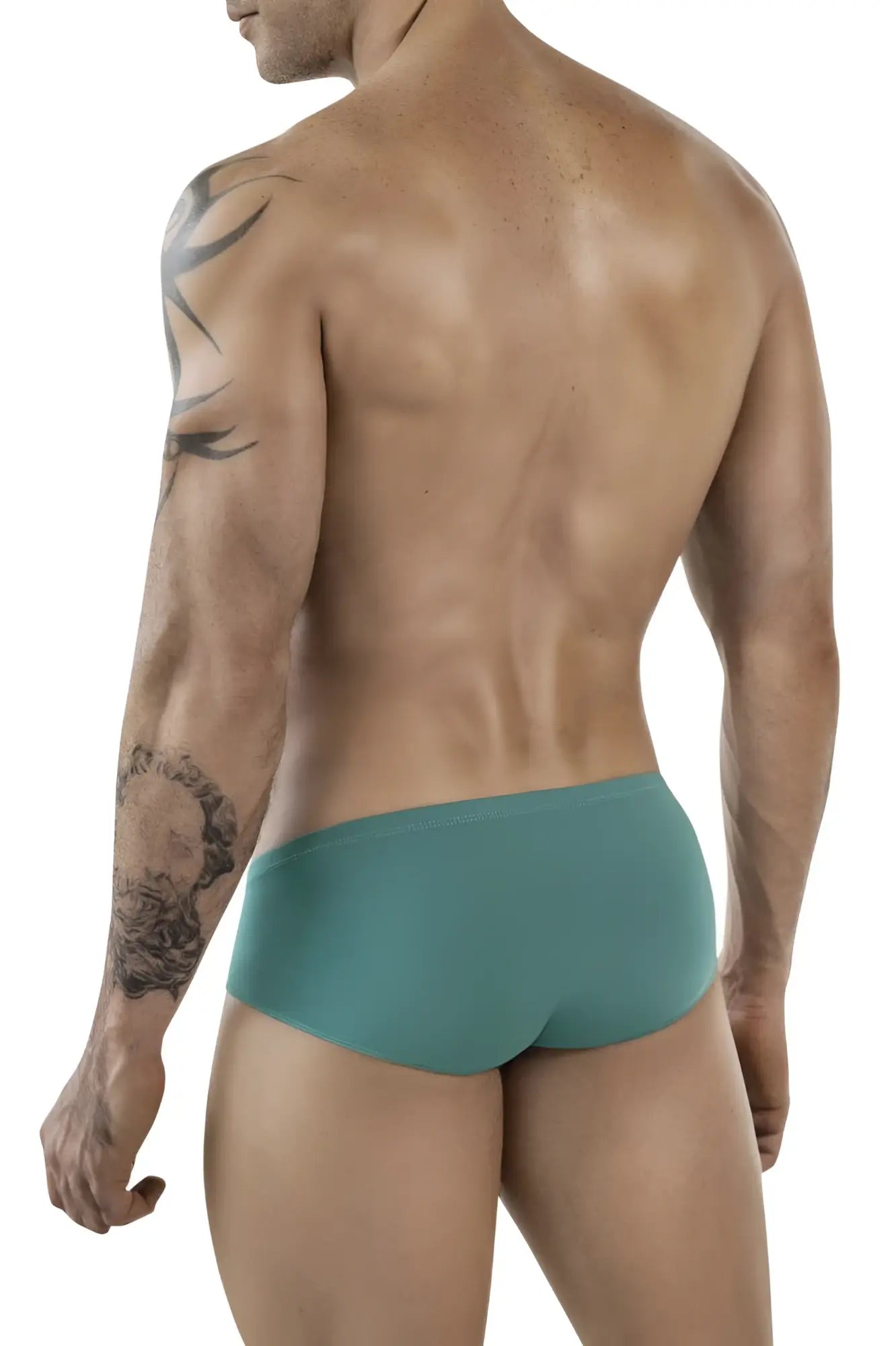 Teal-colored clever 1870 audaz bikini briefs with smooth stretchy fabric and form-fitting design