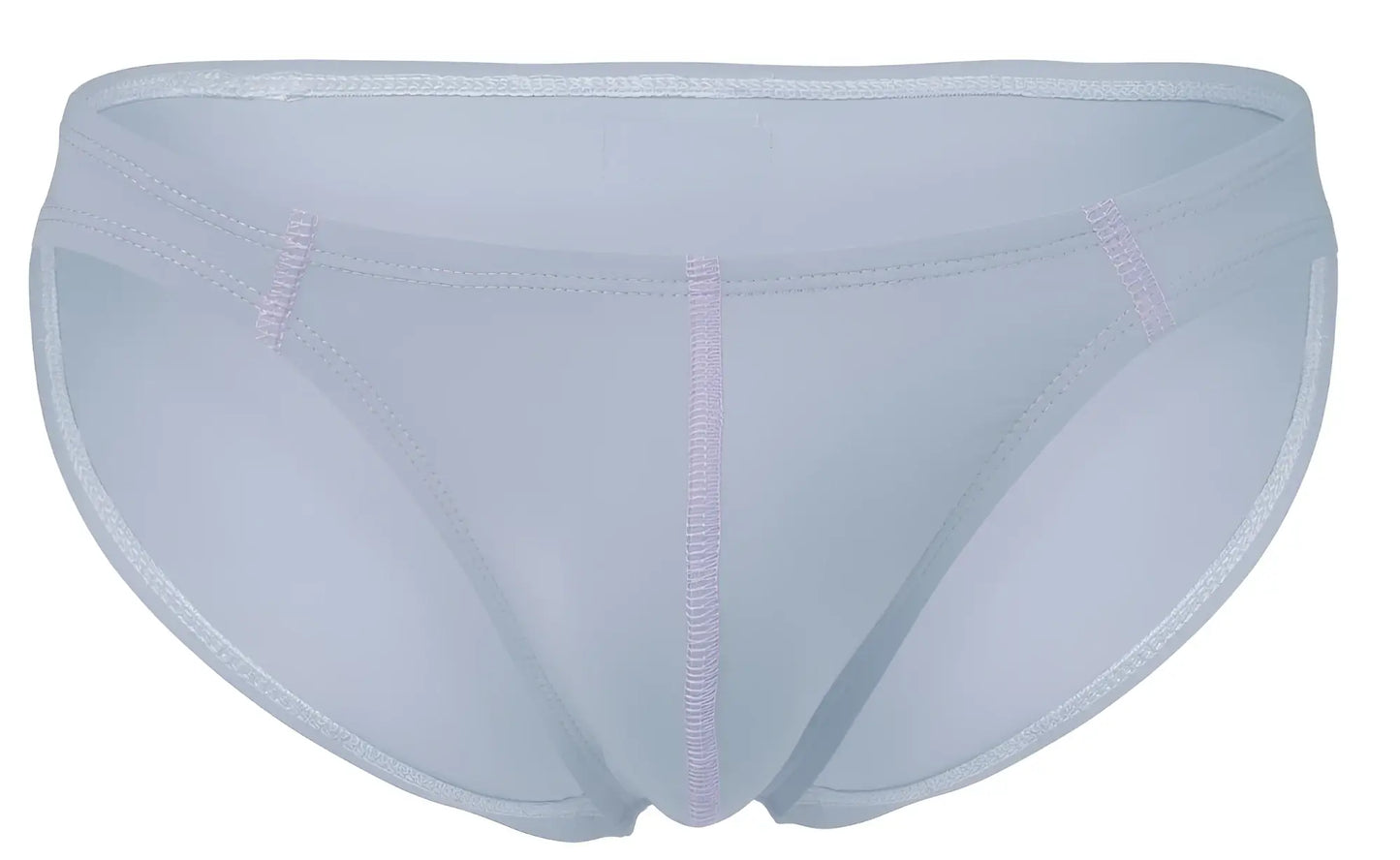 Light blue sheer mesh briefs with subtle pink stitching from clever 2005 raices briefs in gray color