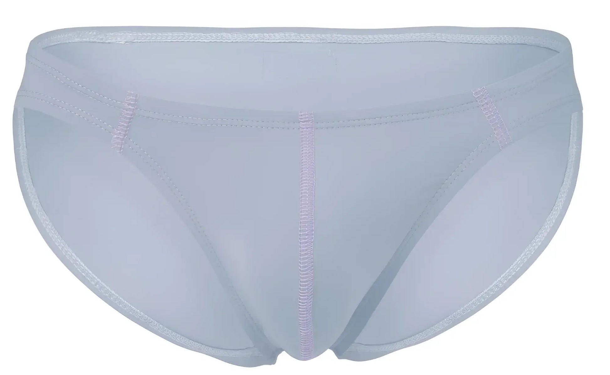 Light blue sheer mesh briefs with subtle pink stitching from clever 2005 raices briefs in gray color