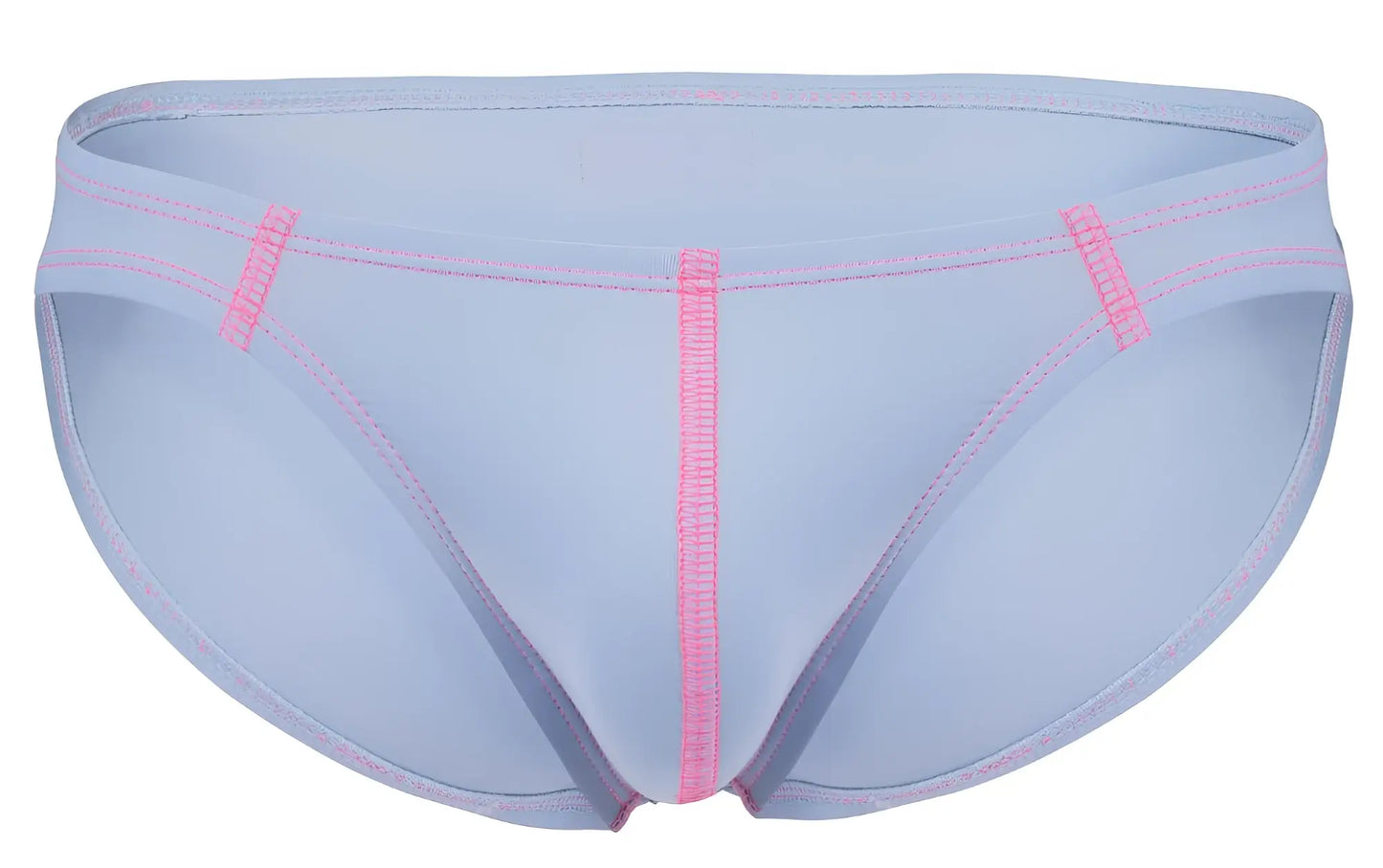 Light blue Clever 2005 Raices brief with pink stitching and trim designed for athletic wear
