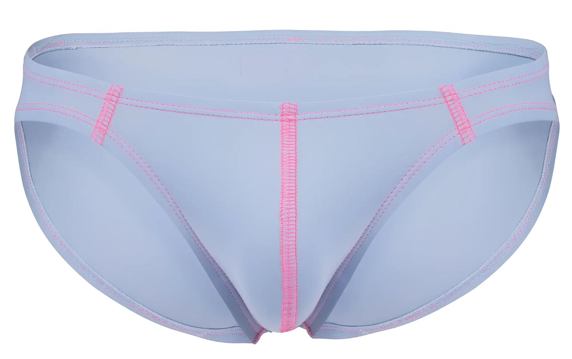 Light blue Clever 2005 Raices brief with pink stitching and trim designed for athletic wear