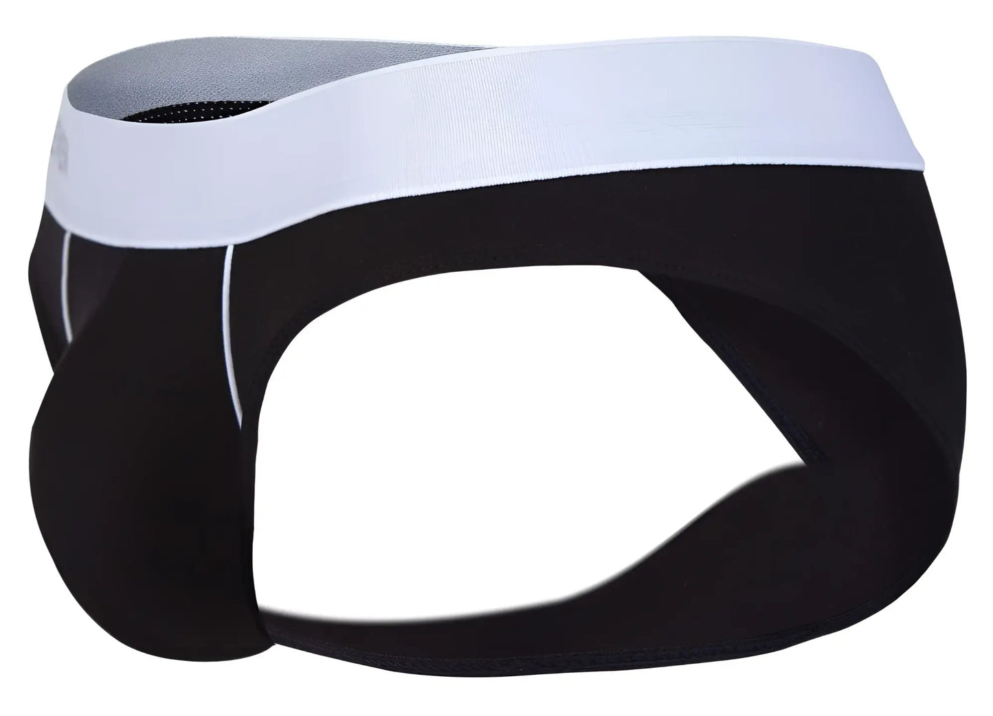 Black and white clever 2012 origen briefs with a sleek design and contrasting white waistband for athletic use