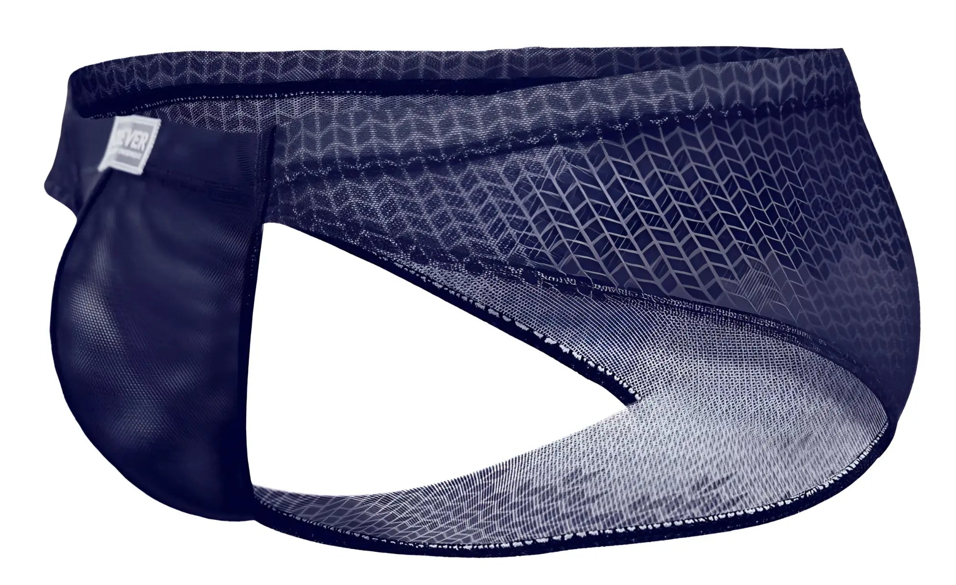 Dark blue Clever 2016 Mosaico briefs made of mesh with subtle geometric pattern and reinforced edge stitching