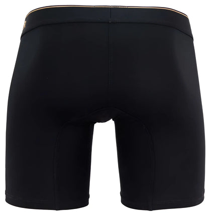Black clever 2027 valladolid boxer briefs with gold-trimmed waistband in comfortable breathable fabric