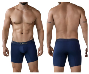 Navy blue clever 2027 valladolid boxer briefs for men with black elastic waistband and white clever branding