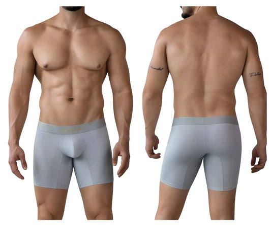 Light gray clever 2027 valladolid boxer briefs with smooth form-fitting fabric and subtle branded waistband