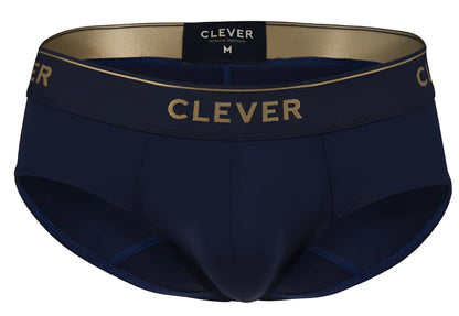 Navy blue clever 2028 Valladolid briefs with gold lettering and trim featuring a comfortable fit for everyday wear